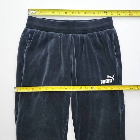 PUMA Women's Velour Joggers Pants Charcoal Grey Black Loungewear Size XS - Picture 12 of 14